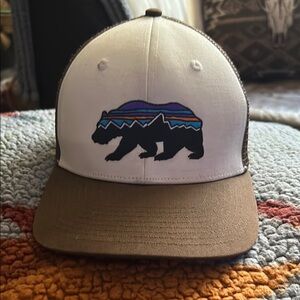 Brown and White Bear Trucker Hat
